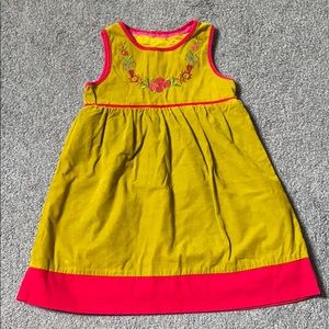 Sleeveless corduroy dress